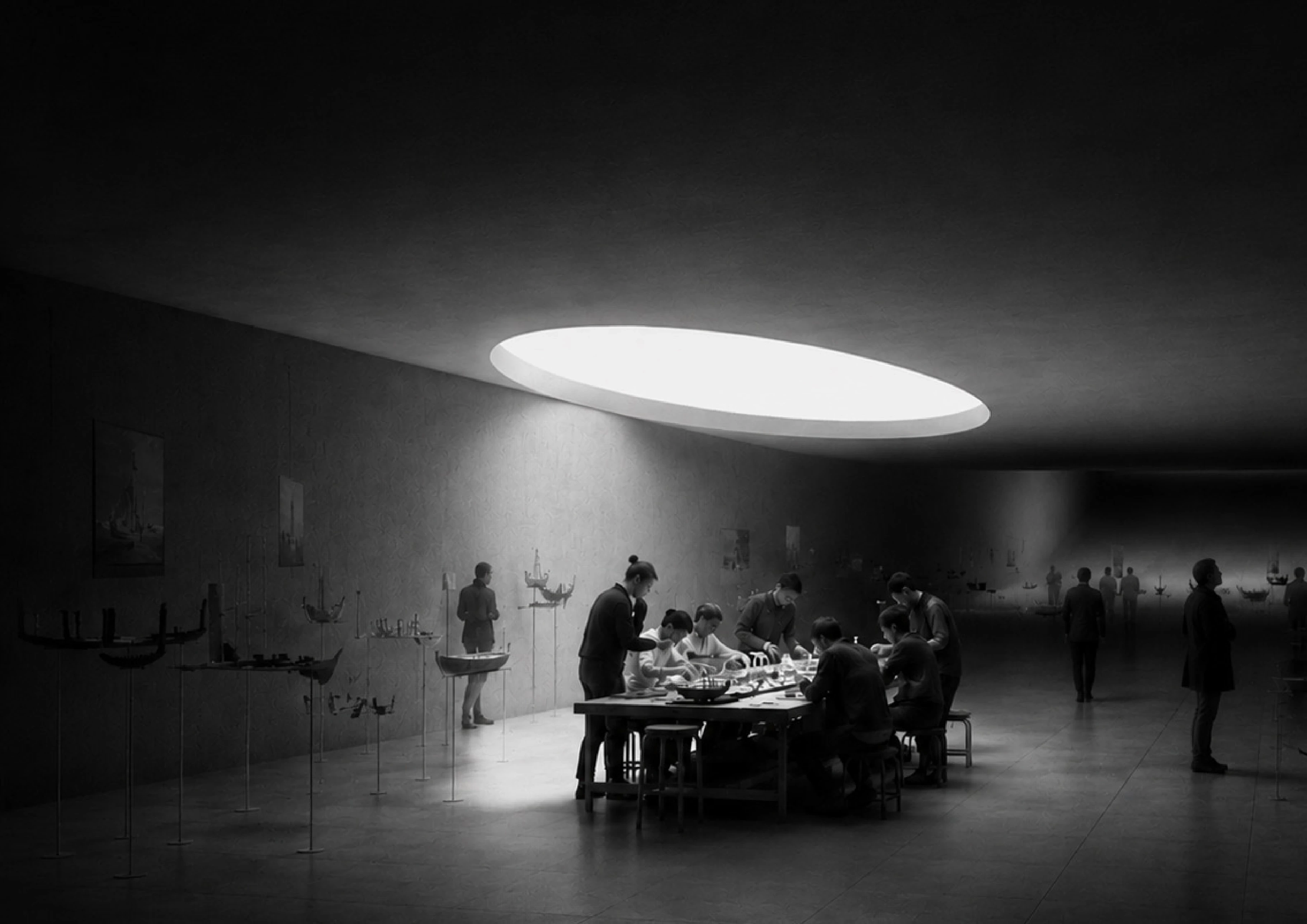 The workshop. The museum ends where knowledge is made again.