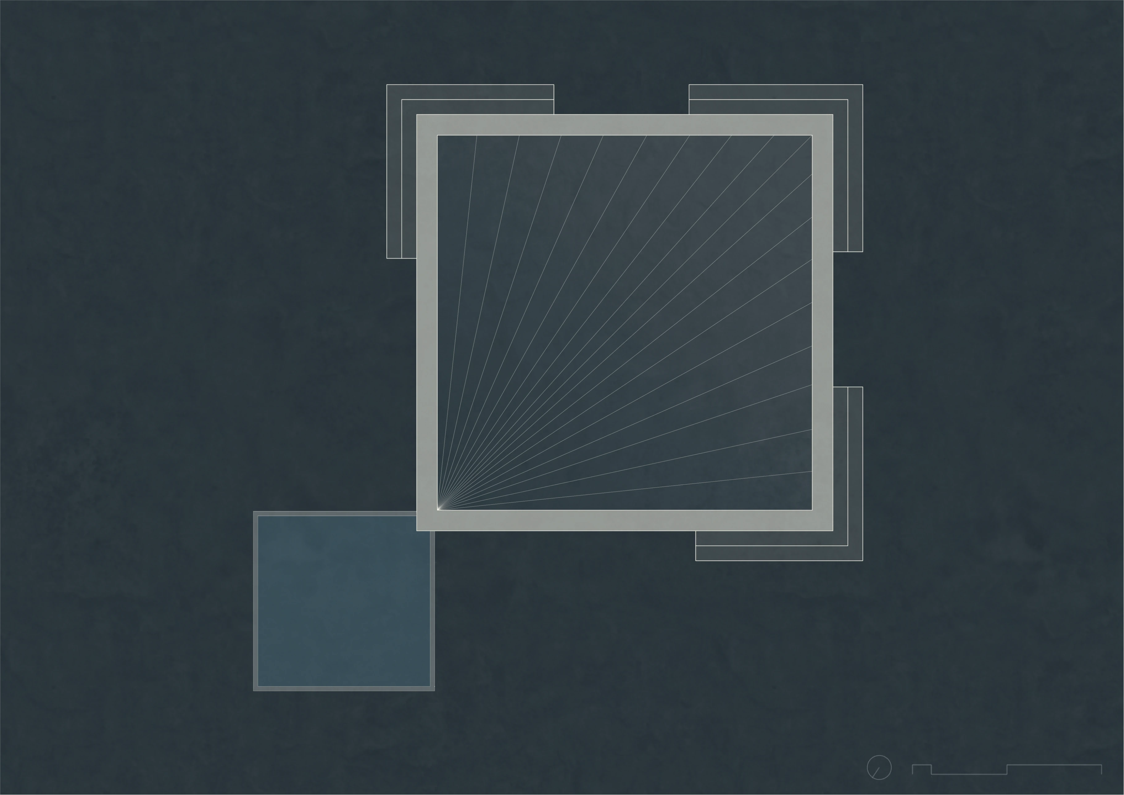 Inverted terrain. The roof is generated as another piece of landscape.
